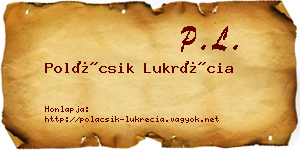 Polácsik Lukrécia névjegykártya